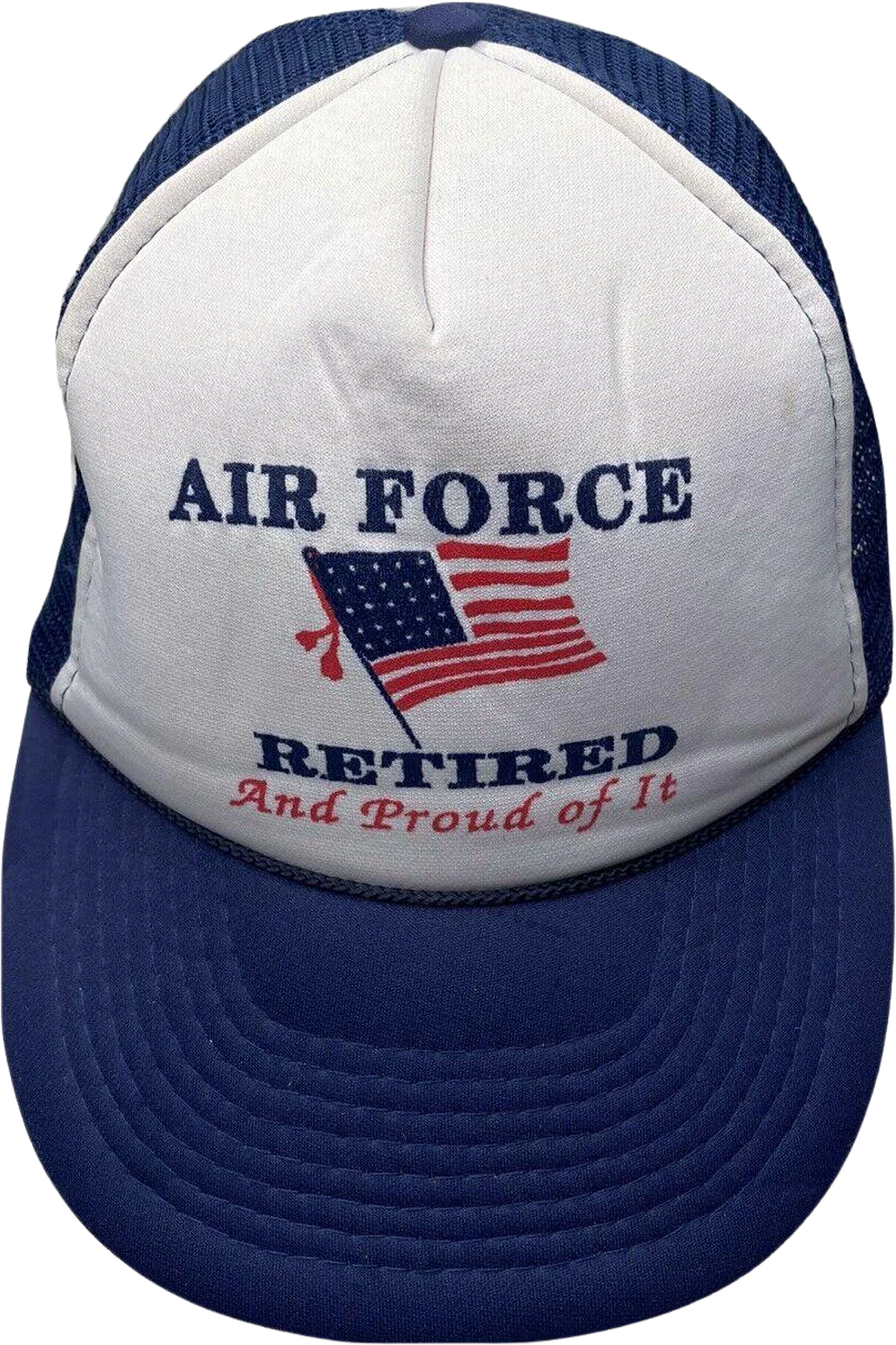 Air Force Retired and Proud of It Snapback Mesh Hat Adjustable Baseball Cap by Snap-back