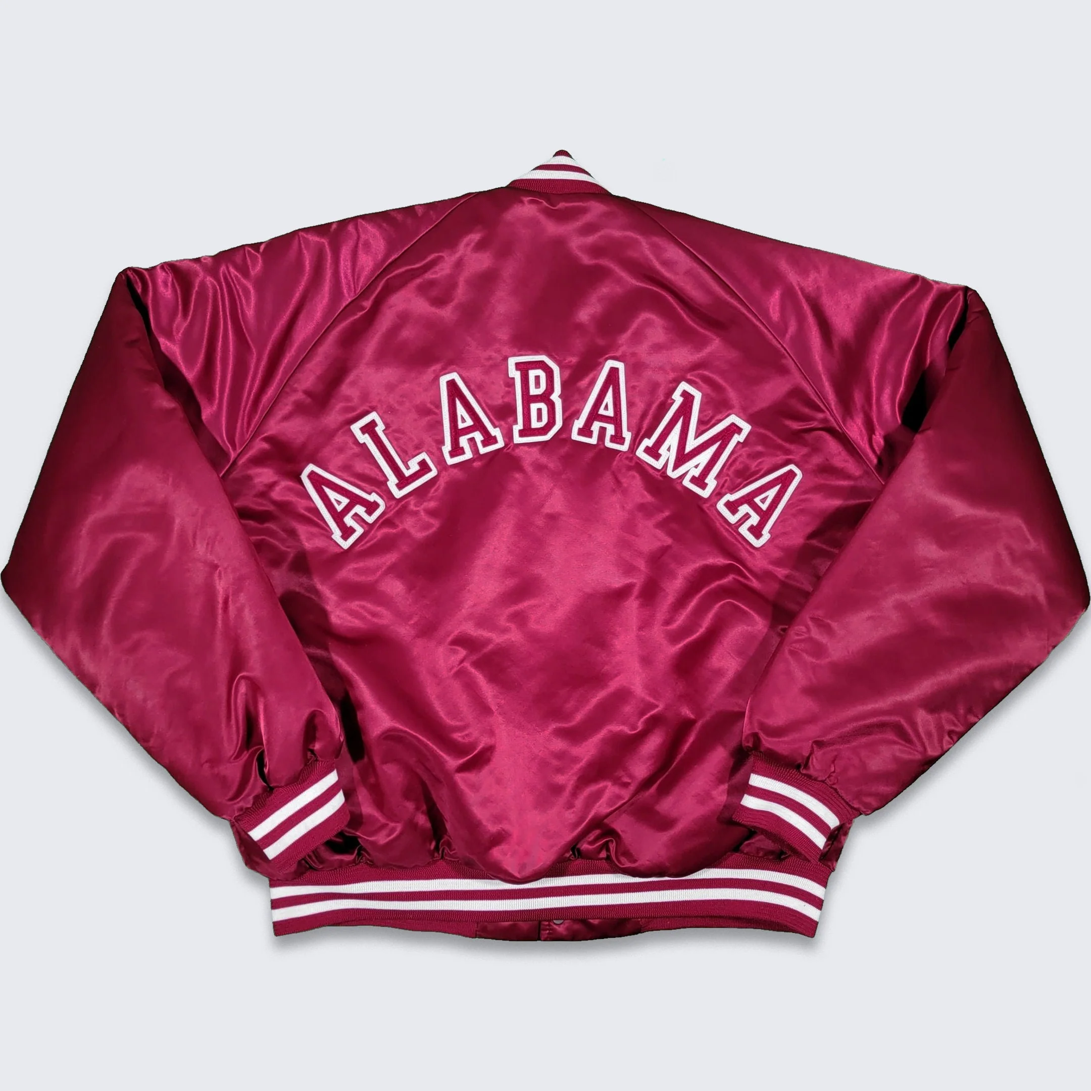 Alabama Crimson Tide Vintage 80s Chalk Line Satin Bomber Jacket College University Football Coat Size Xl by Chalk Line - Image 2