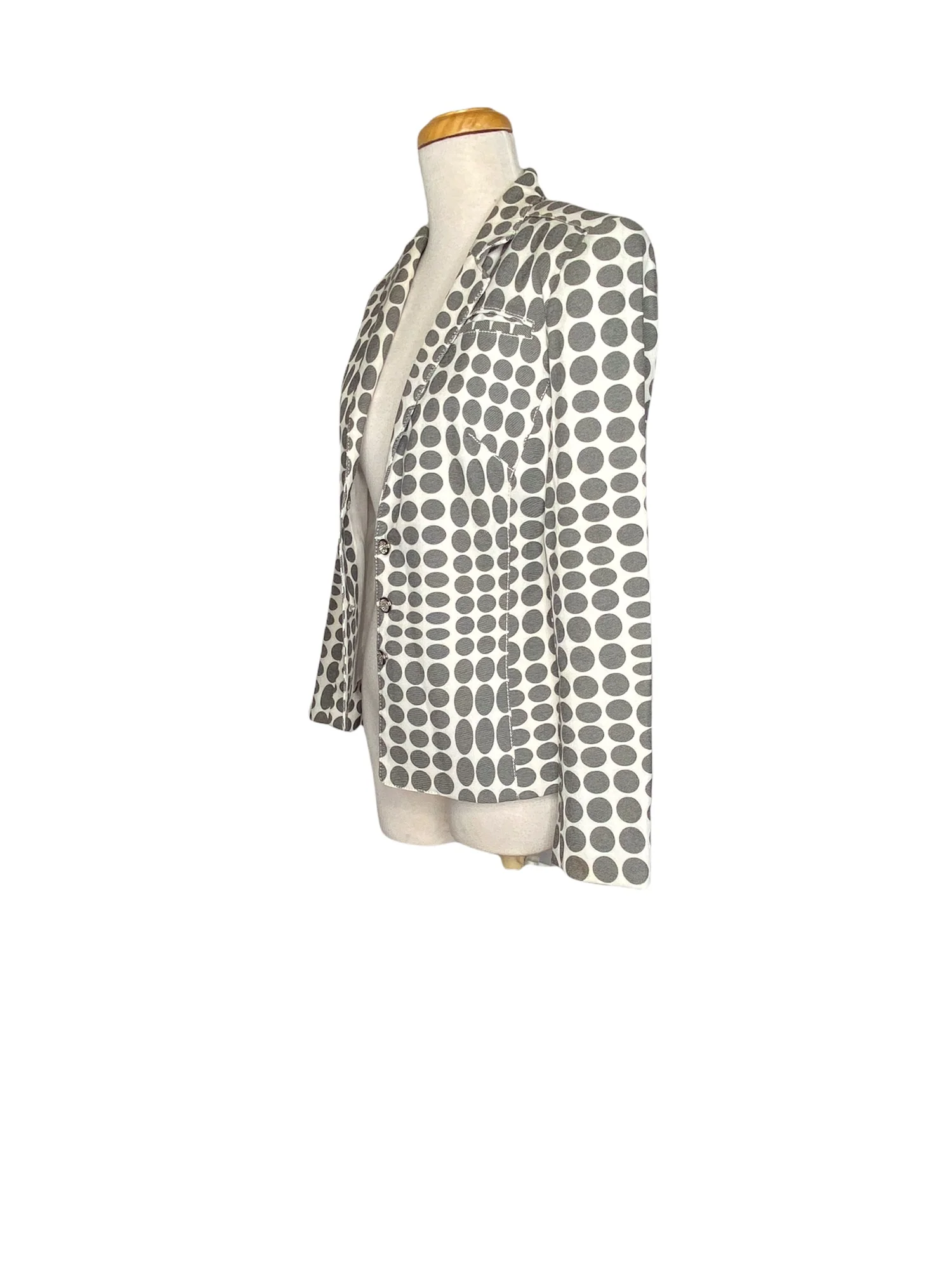 Alberto Makali Linen Poker Dot Vintage Blazer by Alberto Makali - Image 4