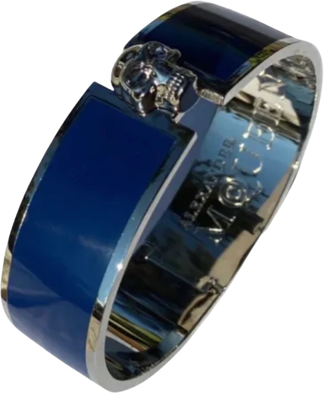Alexander Mcqueen Blue Hinged Skull Bracelet Nwot By Alexander Mcqueen - Image 2
