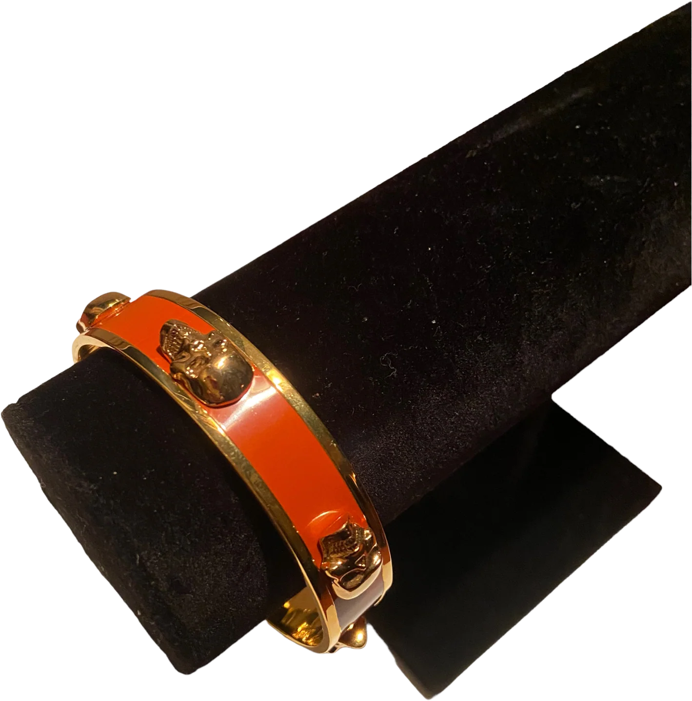 Alexander Mcqueen Orange Skull Bangle Nwot By Alexander Mcqueen