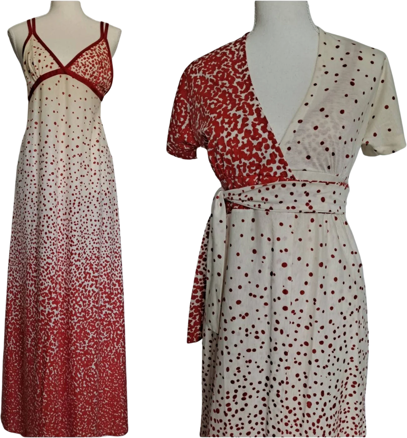 70s Gilligan And O'malley Ombre Dot Peignoir Set By Gilligan & O'malley - Image 6