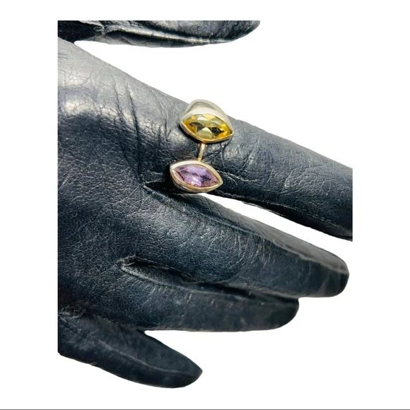 Amethyst Duo 925 Sterling Silver Ring Size by Topaz & Amethyst - Image 10