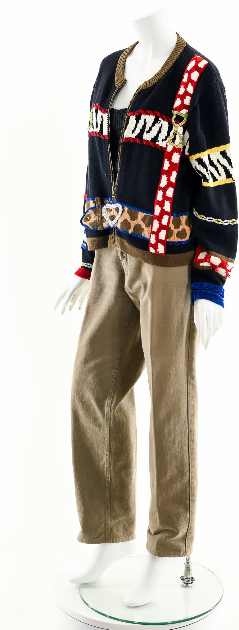 Animal Print Knit Sweater Cardigan - Image 10