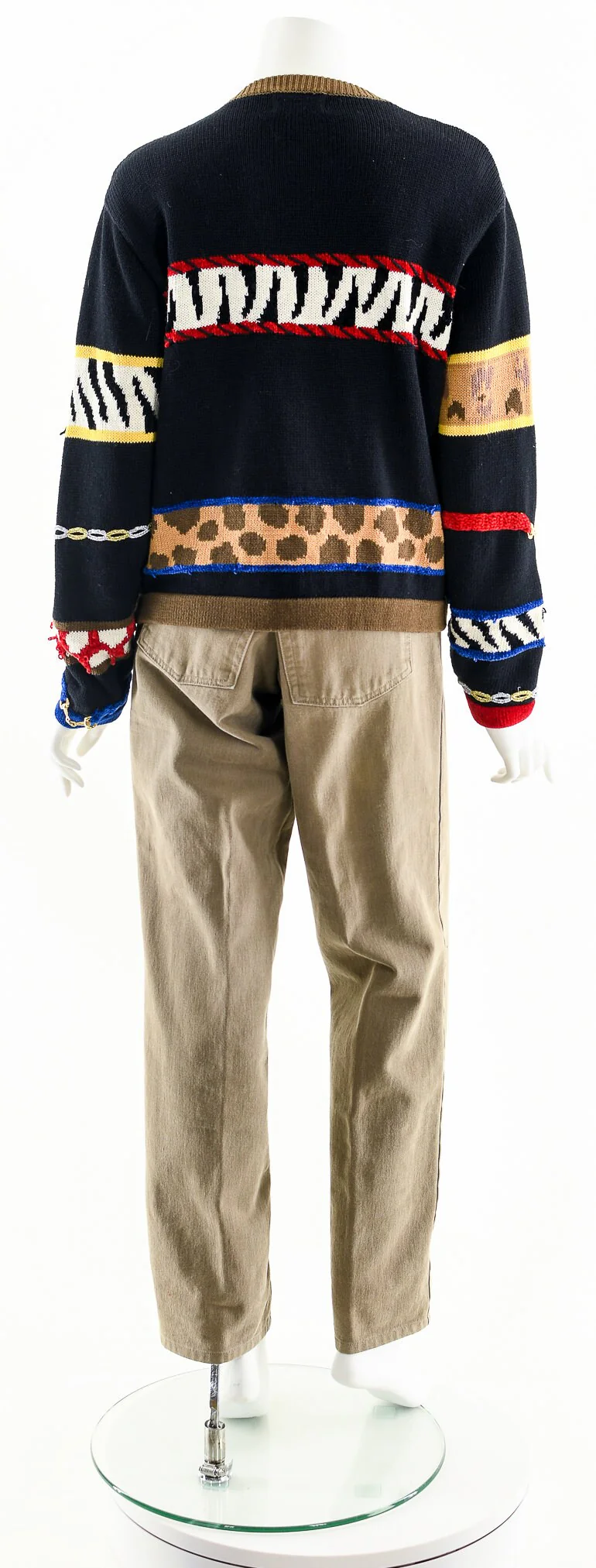 Animal Print Knit Sweater Cardigan - Image 7