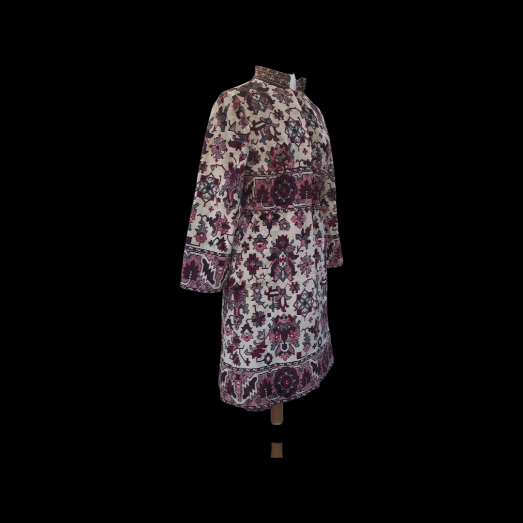 Anne Klein Tapestry Coat Skirt Vest 60s Mad Men - Image 17