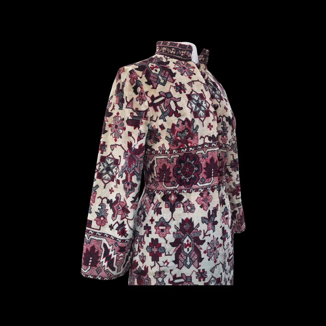 Anne Klein Tapestry Coat Skirt Vest 60s Mad Men - Image 18