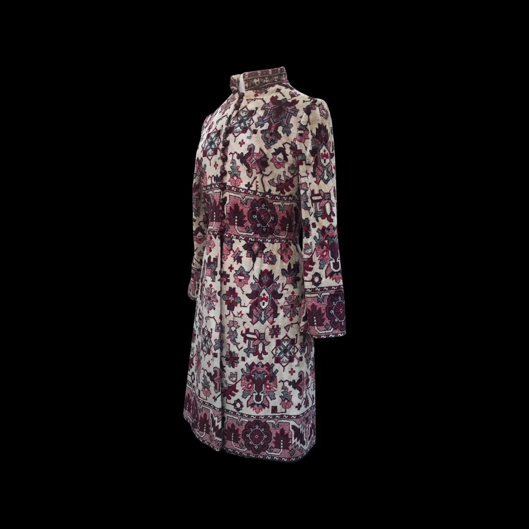 Anne Klein Tapestry Coat Skirt Vest 60s Mad Men - Image 19