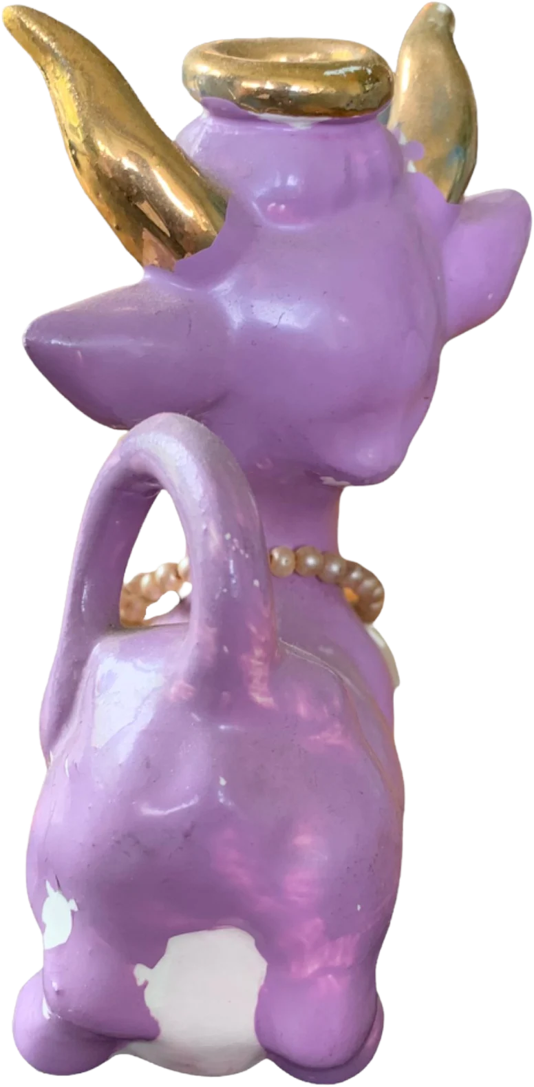Anthropomorphic Purple Cow Figurine - Image 2