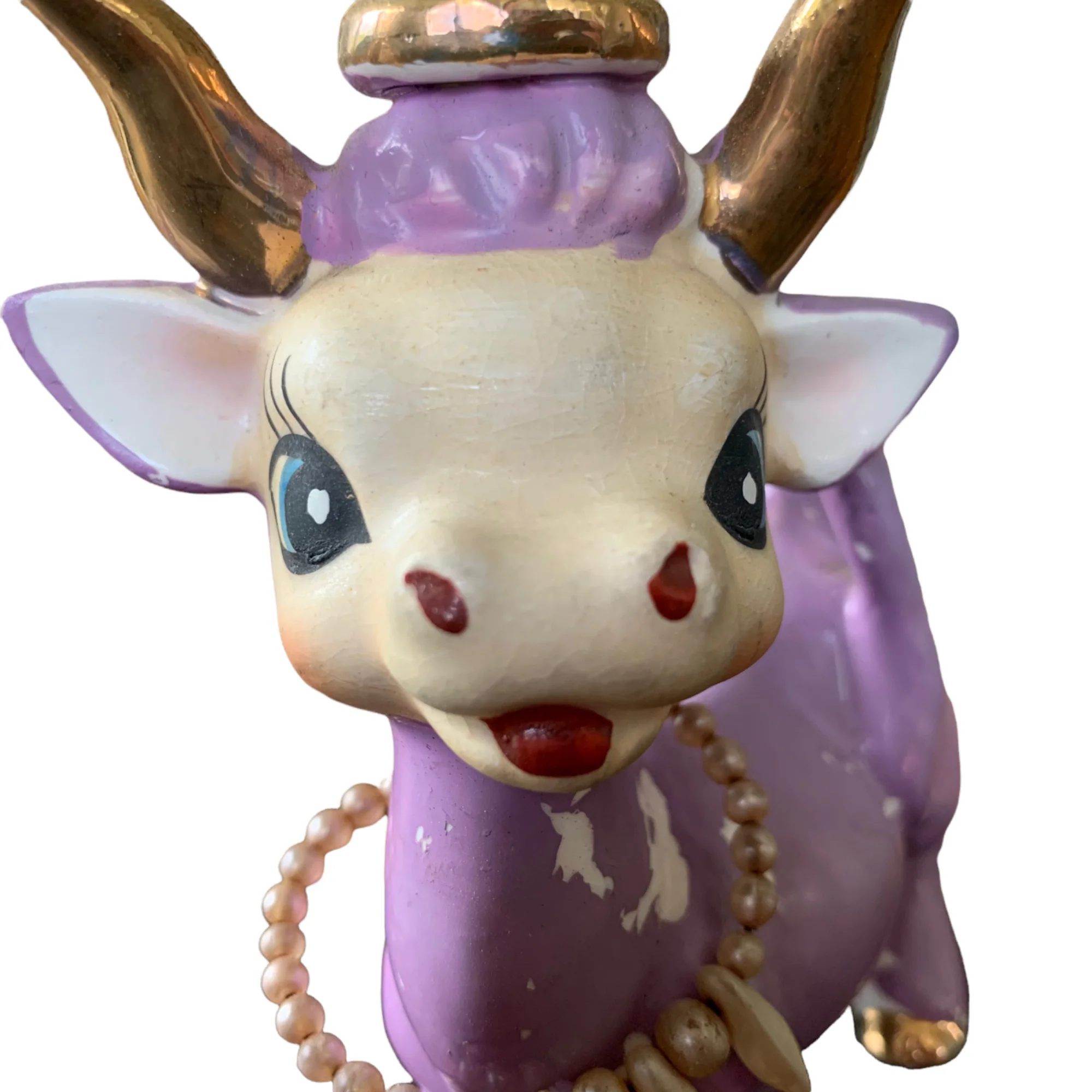 Anthropomorphic Purple Cow Figurine - Image 8