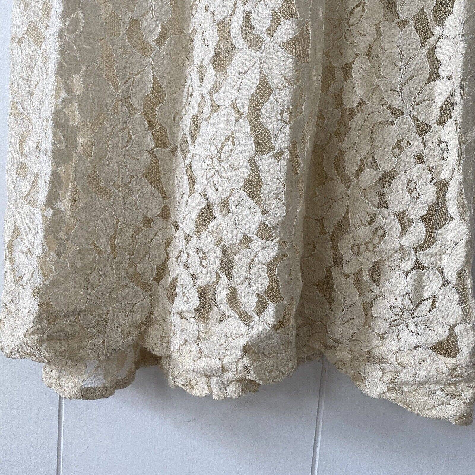 Antique 30s Sheer Bias Cut Net Lace Dress with Cape Shawl Wedding Bridal - Image 5