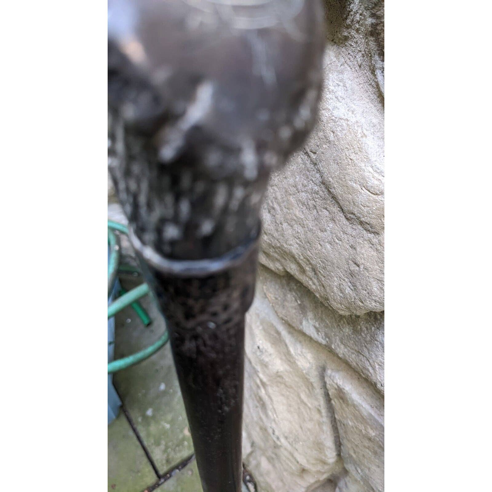 Antique Cane Handle: Metal. Faux Horn Pattern/shape. Engraved "emc" Late 19th - Image 10