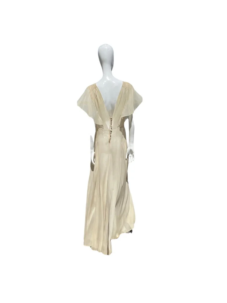 Antique Vtg 20s Art Deco Dress with Beaded Matching Jacket Slip Dress Sheer Sexy Jazz Age Flapper Old Hollywood Large Dress - Image 2