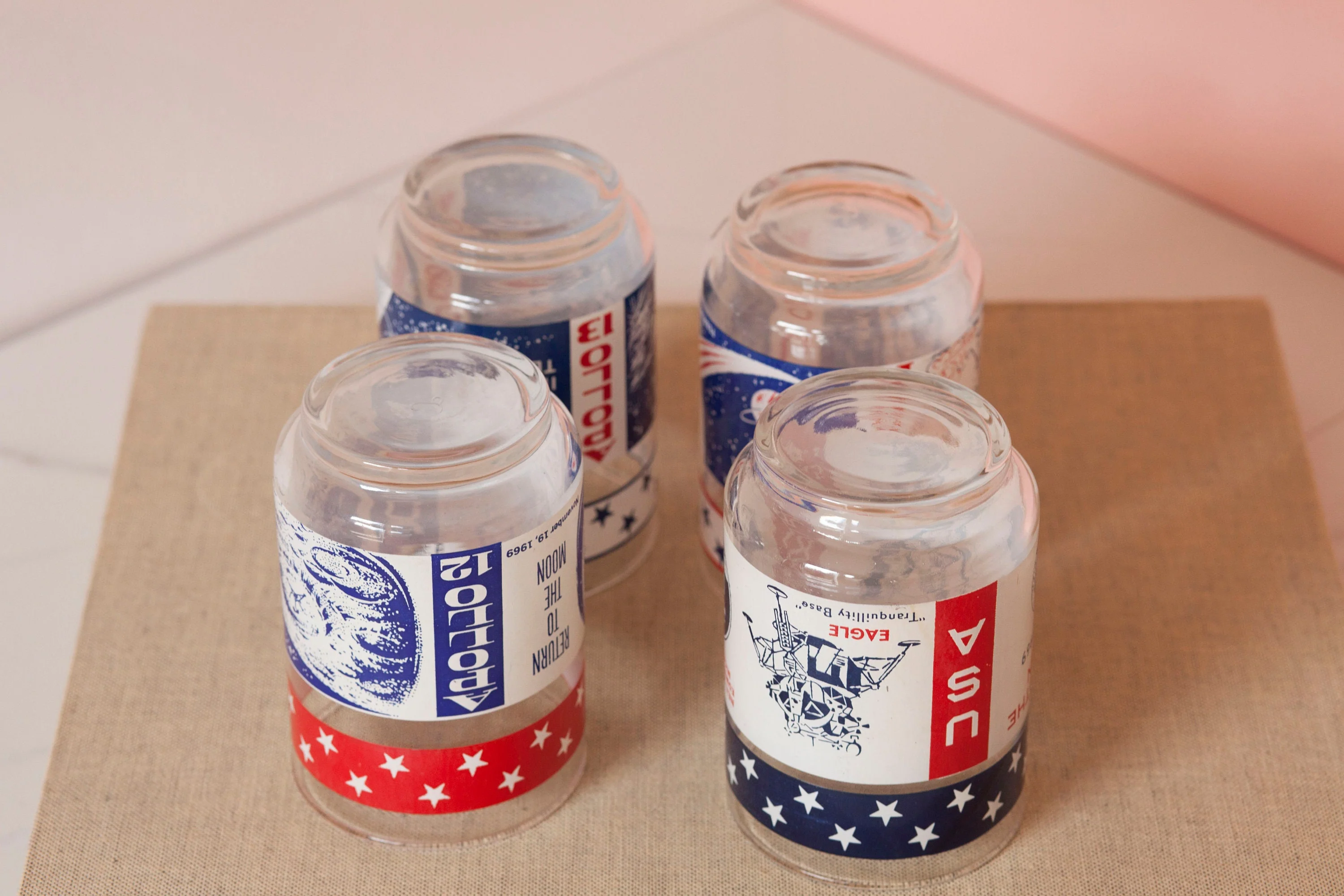 Apollo Commemorative Vintage Libbey Space Race Glasses Set of Four Apollo 11 12, 13 and 14 Collectable Tumblers - Image 4