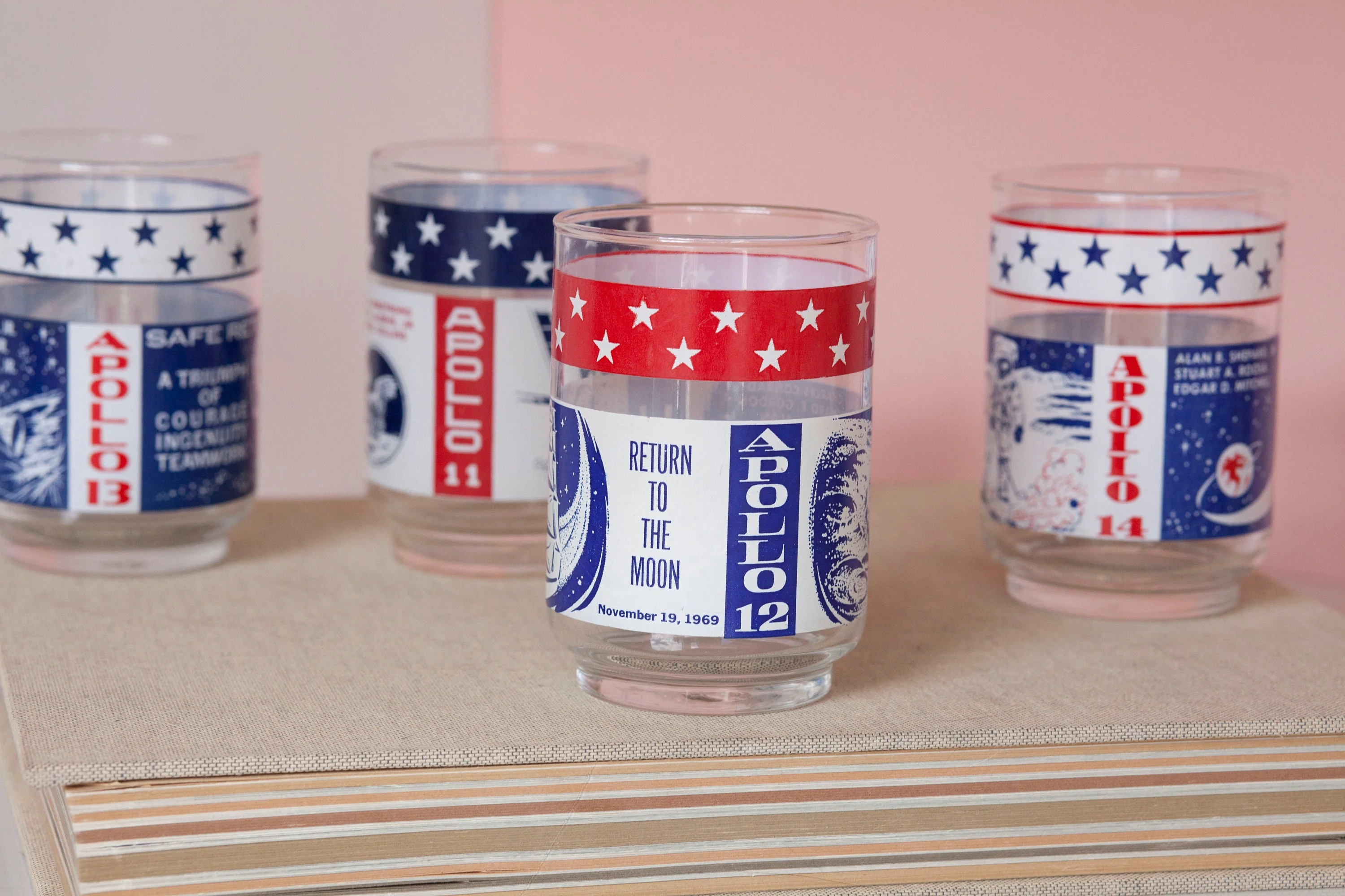 Apollo Commemorative Vintage Libbey Space Race Glasses Set of Four Apollo 11 12, 13 and 14 Collectable Tumblers - Image 6