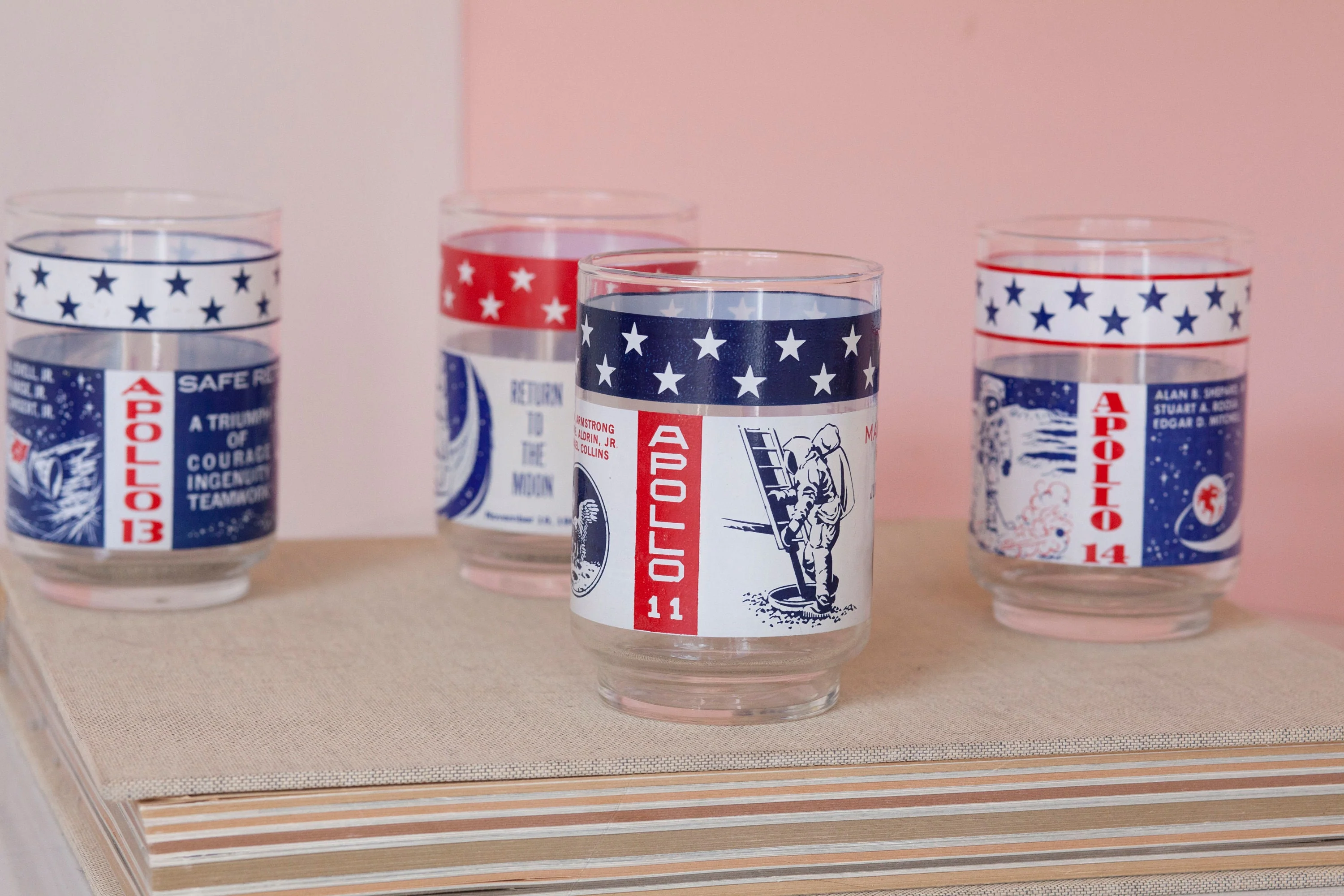 Apollo Commemorative Vintage Libbey Space Race Glasses Set of Four Apollo 11 12, 13 and 14 Collectable Tumblers - Image 7
