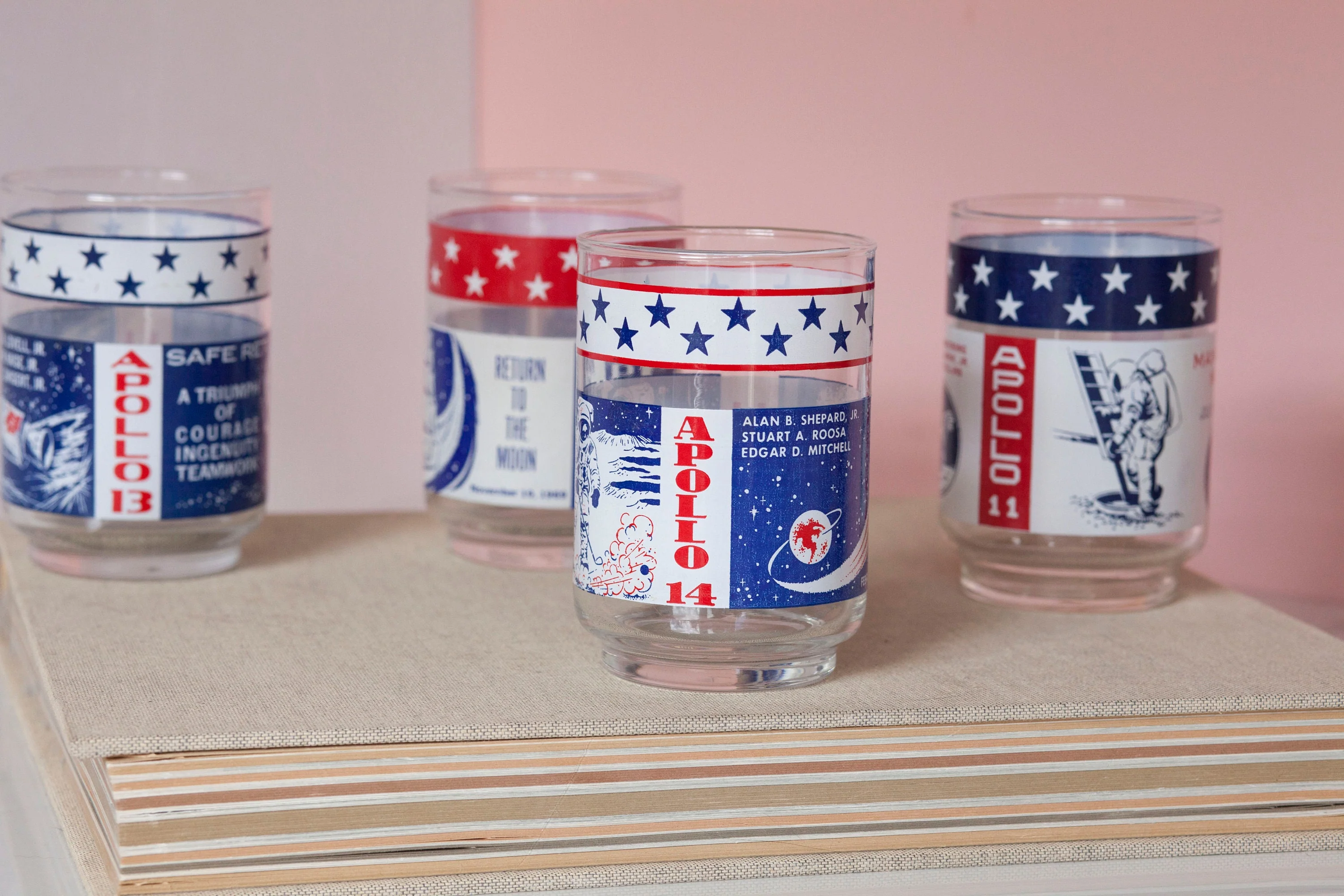 Apollo Commemorative Vintage Libbey Space Race Glasses Set of Four Apollo 11 12, 13 and 14 Collectable Tumblers - Image 8