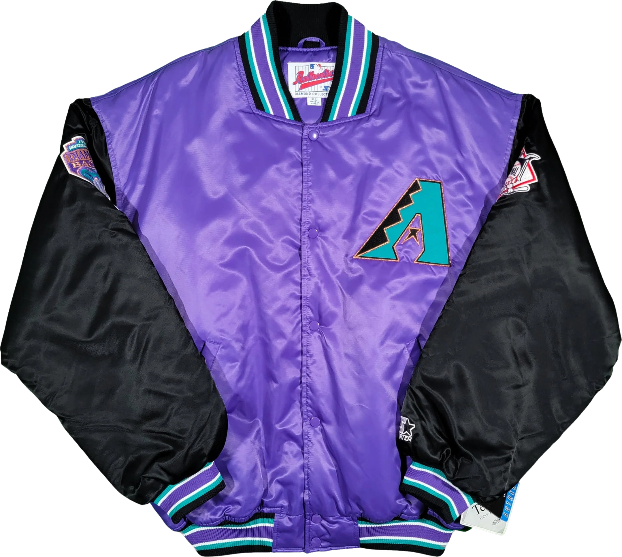 Arizona Diamondbacks Vintage 90s Nwt Deadstock Starter Satin Bomber Jacket - Xl