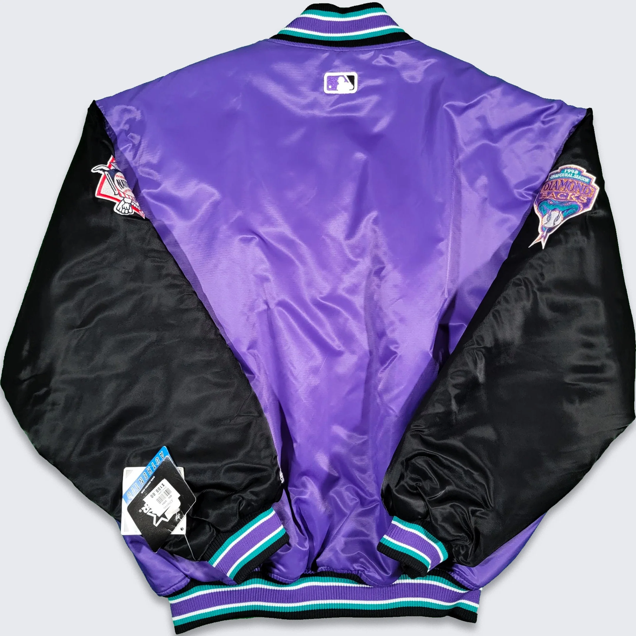 Arizona Diamondbacks Vintage 90s Nwt Deadstock Starter Satin Bomber Jacket - Xl - Image 2
