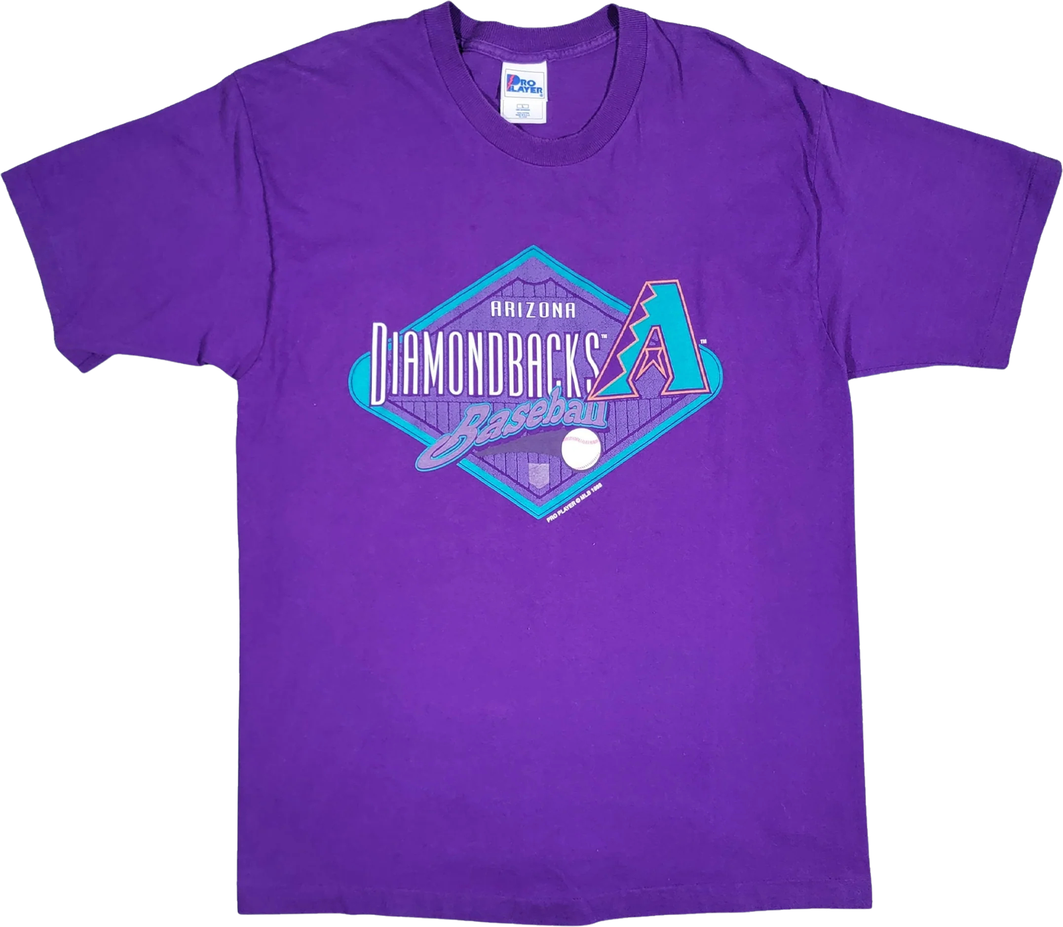 Arizona Diamondbacks Vintage 90s Pro Player T-Shirt Mlb Baseball Single Stitch Purple Size Large by Pro Player
