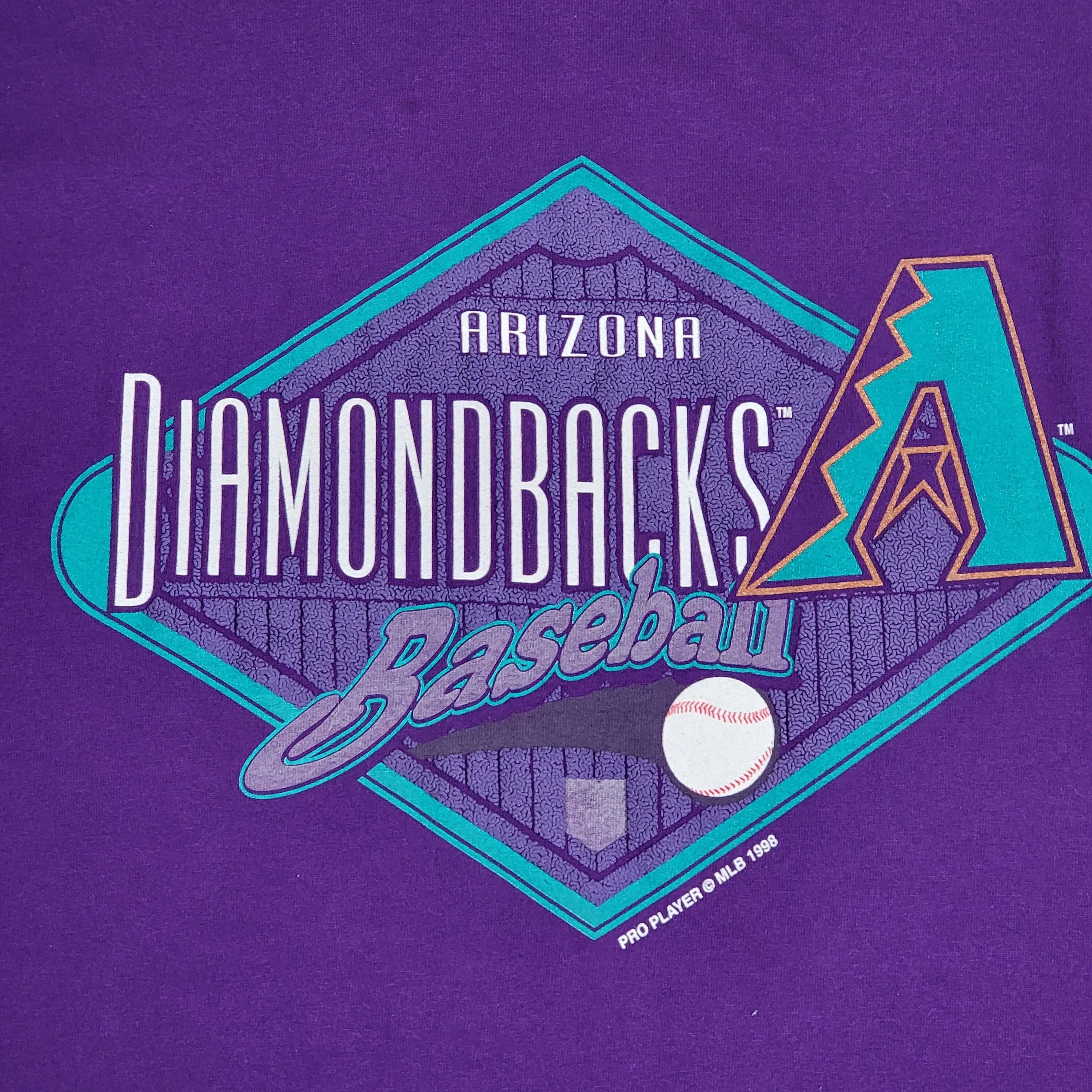 Arizona Diamondbacks Vintage 90s Pro Player T-Shirt Mlb Baseball Single Stitch Purple Size Large by Pro Player - Image 4