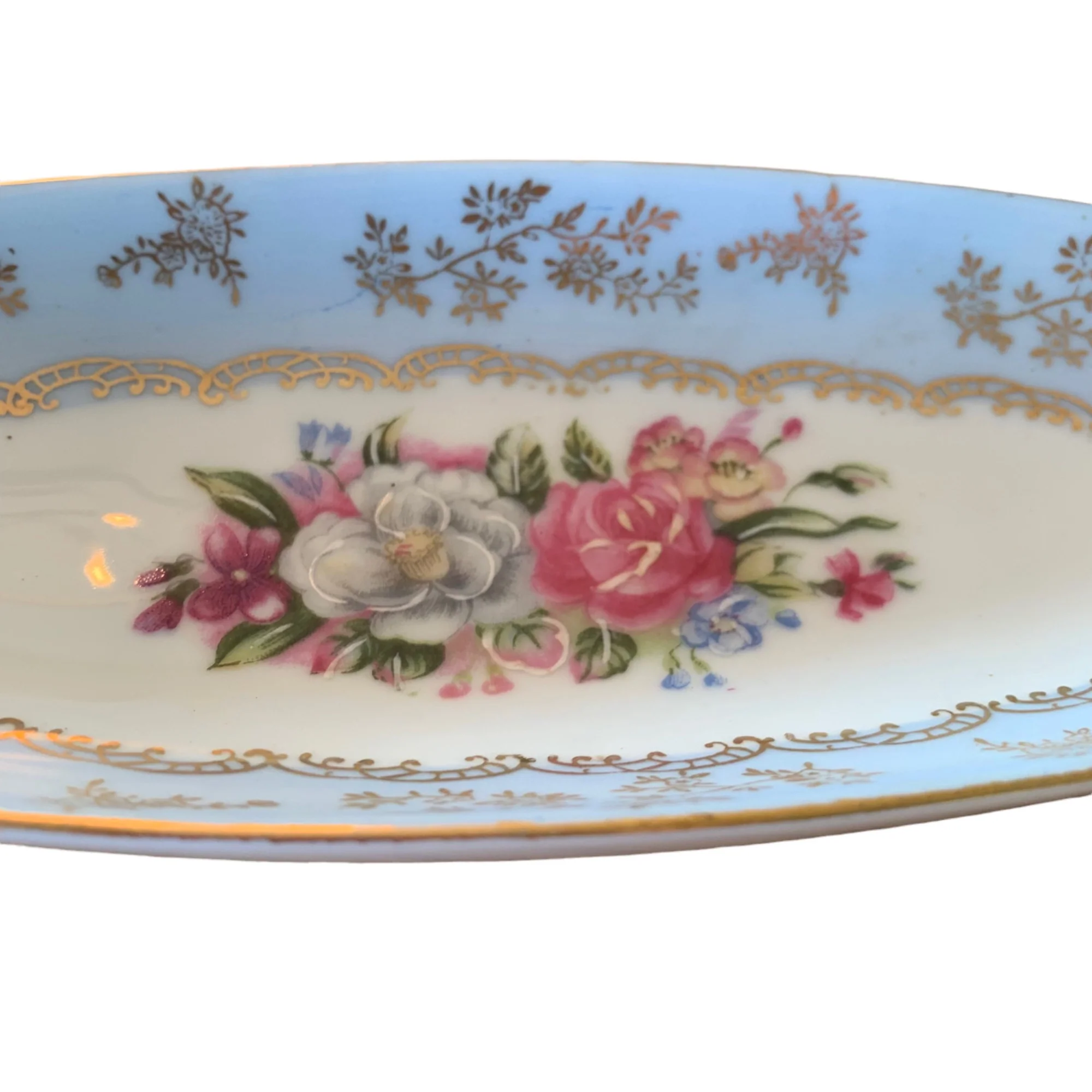 Arnart 5th Ave Porcelain Floral Hand Painted Dish - Image 3