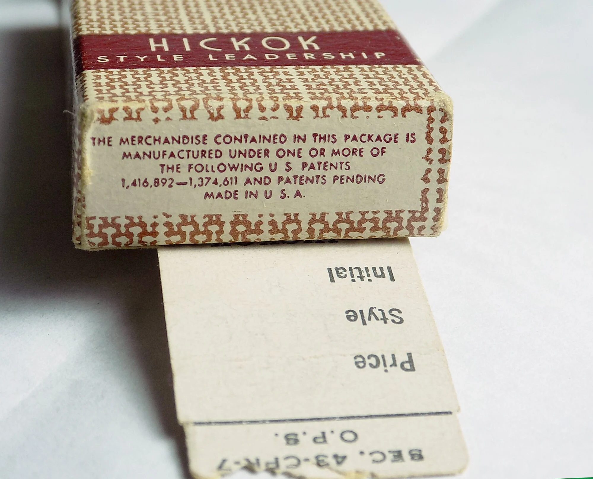 Art Deco 40s Hickok Man's Gold Tone Belt Buckle In Original Box Letter B Initial Monogram - Image 7