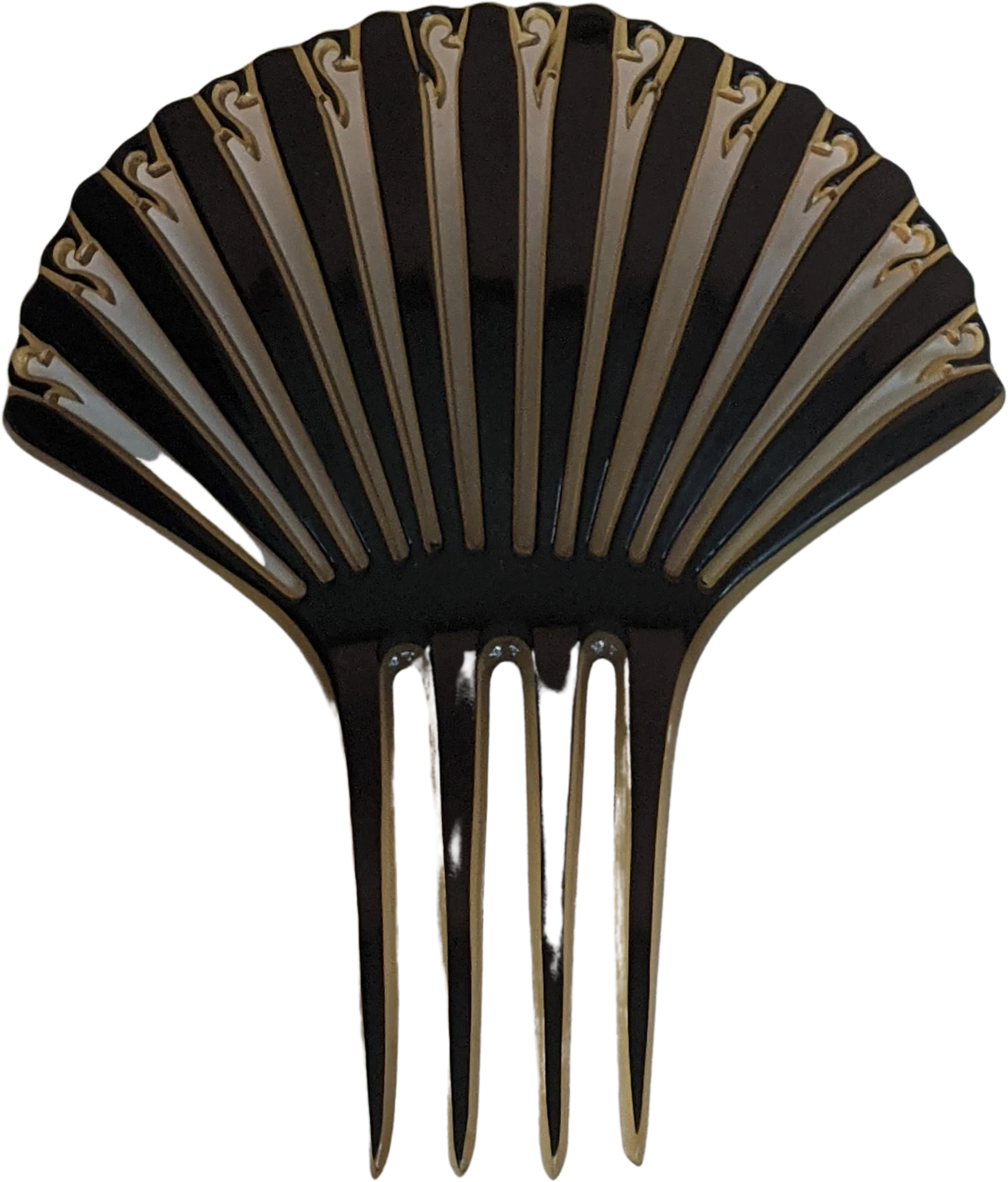 Art Deco Celluloid Hair Comb 5" Antique Vintage Historical Fashion