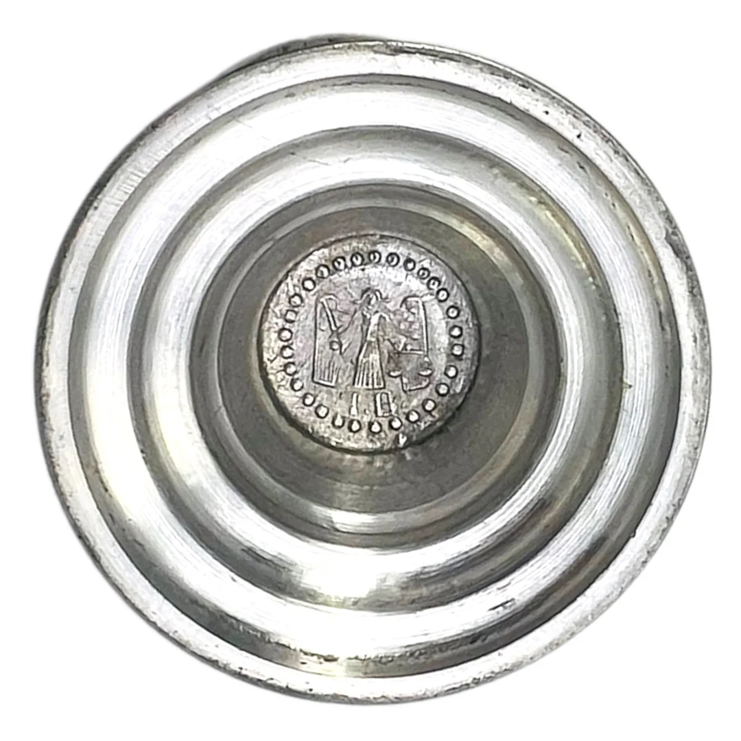 Art Deco Pewter Vase Greek Key Pattern Hallmarked J. B. 50s Vintage by J.B. Justice - Image 11