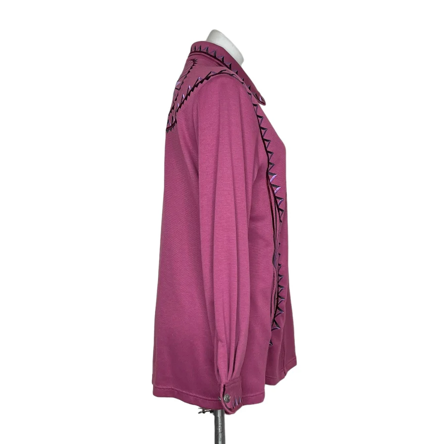 Art To Wear Embroidered Zip Jacket Plum Purple By Bob Mackie - Image 3