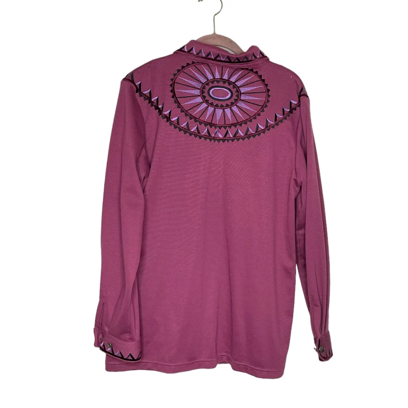 Art To Wear Embroidered Zip Jacket Plum Purple By Bob Mackie - Image 5