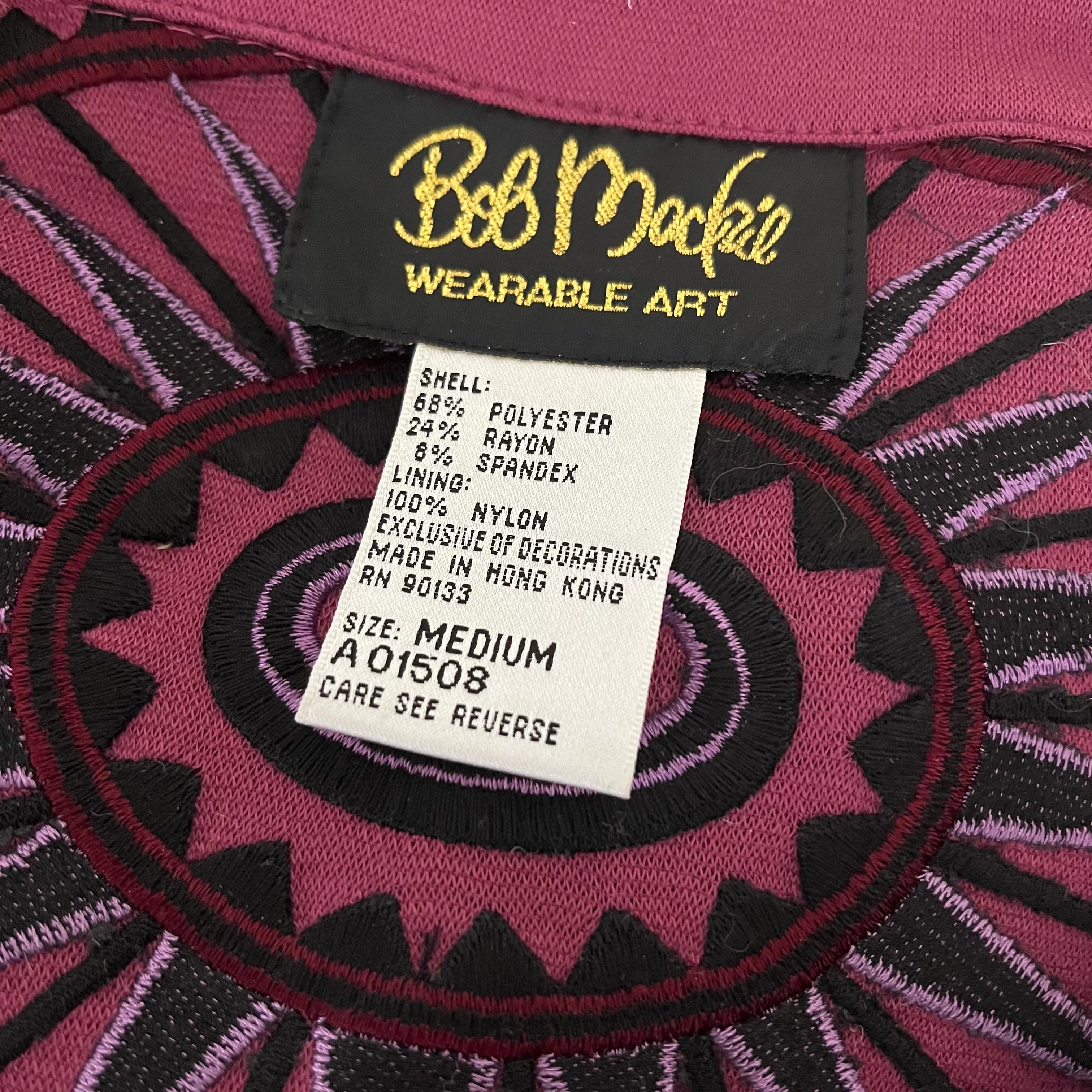 Art To Wear Embroidered Zip Jacket Plum Purple By Bob Mackie - Image 6