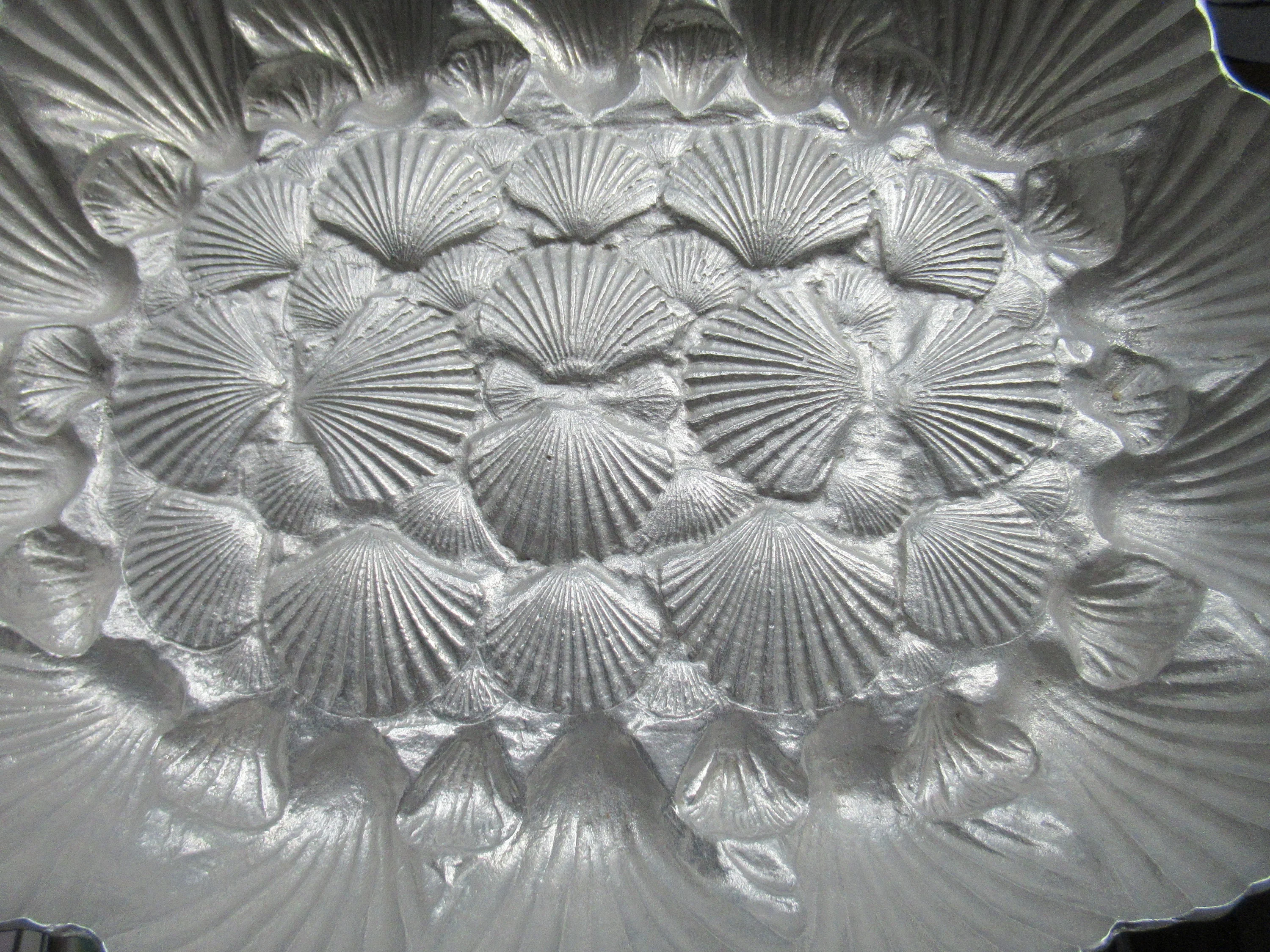 Arthur Court Seashell Serving / Display Tray Copyright 1980, Cast Aluminum 16 by 14 Inches, 3 Inches Deep, Scalloped Edges, Exquisite Piece - Image 7