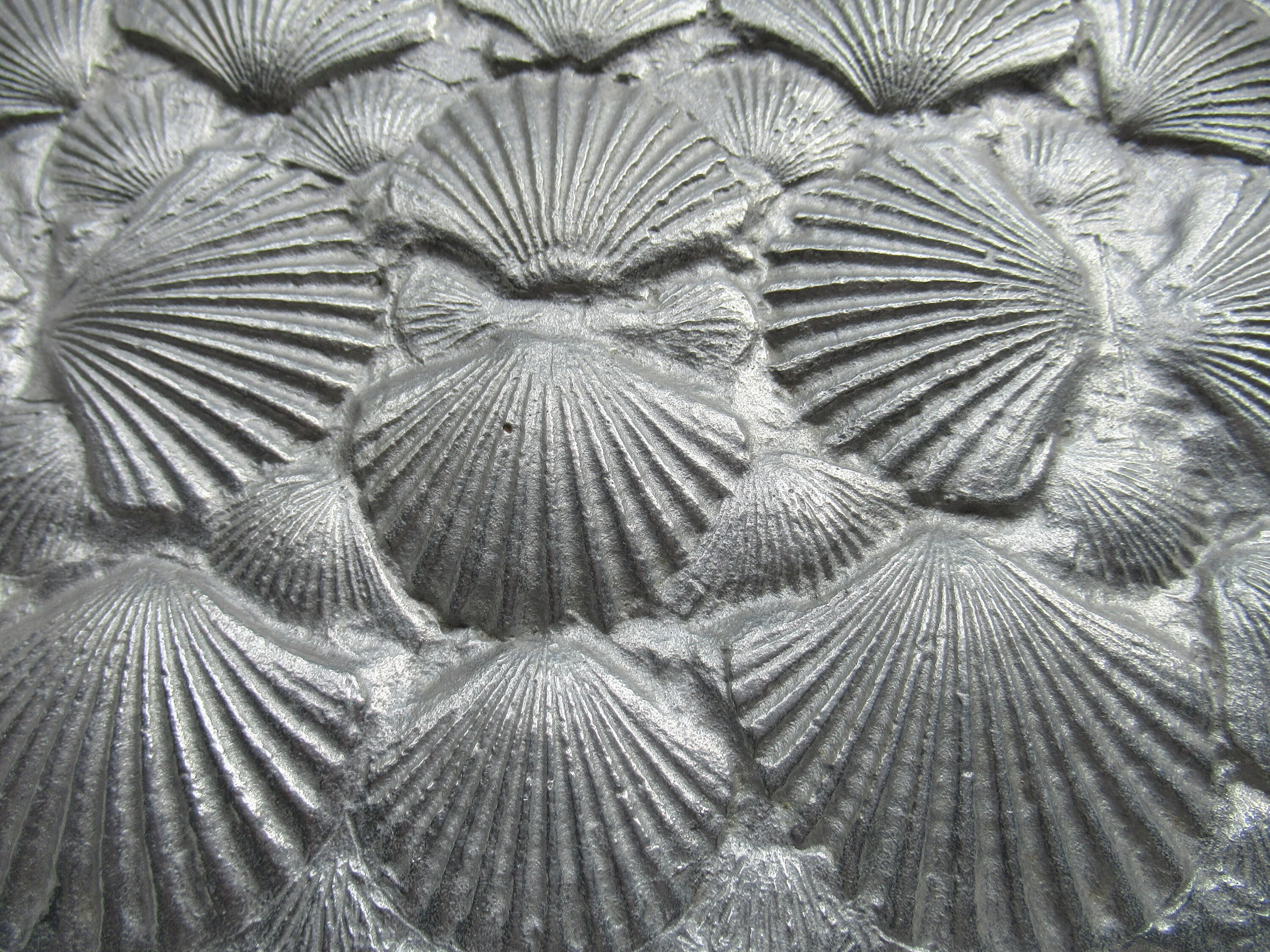 Arthur Court Seashell Serving / Display Tray Copyright 1980, Cast Aluminum 16 by 14 Inches, 3 Inches Deep, Scalloped Edges, Exquisite Piece - Image 8