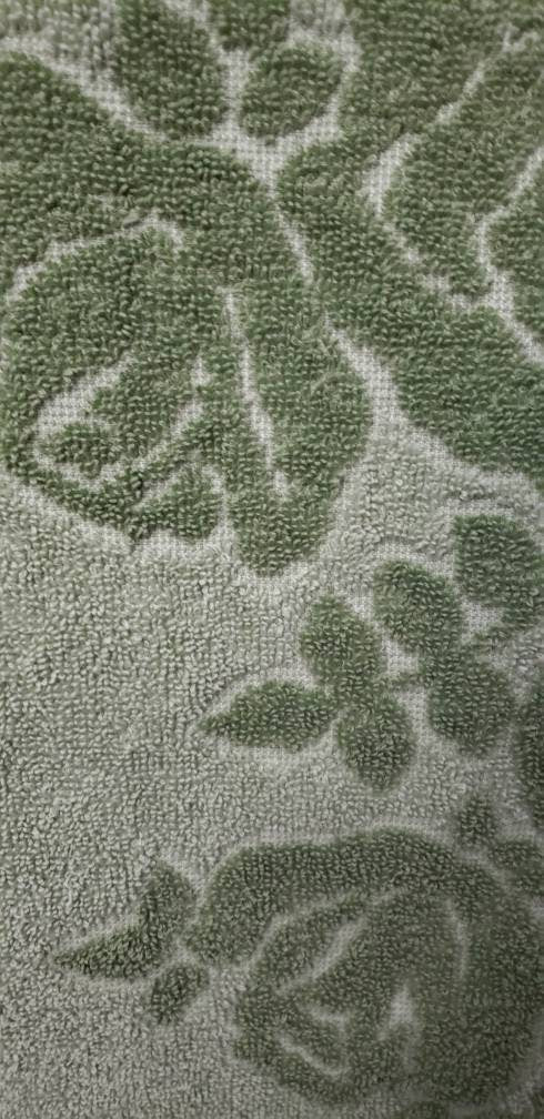 As Is 60s Green Floral Towel by Cannon Cavalier by Cannon Cavalier - Image 9