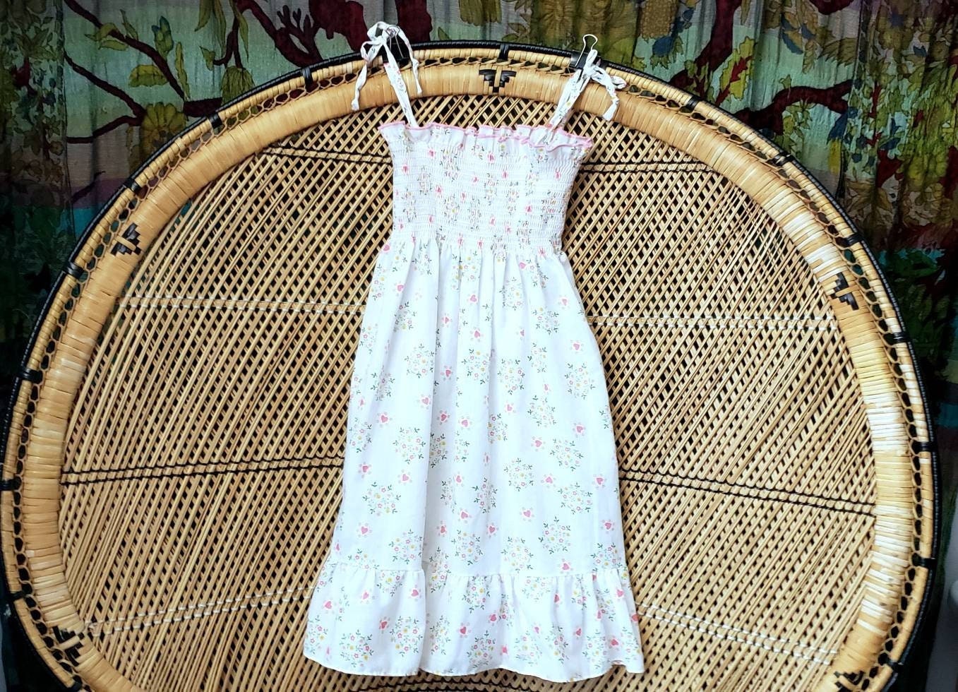 As Is 70s Heart and Floral Tie-Strap Summer Dress Girls - Image 2