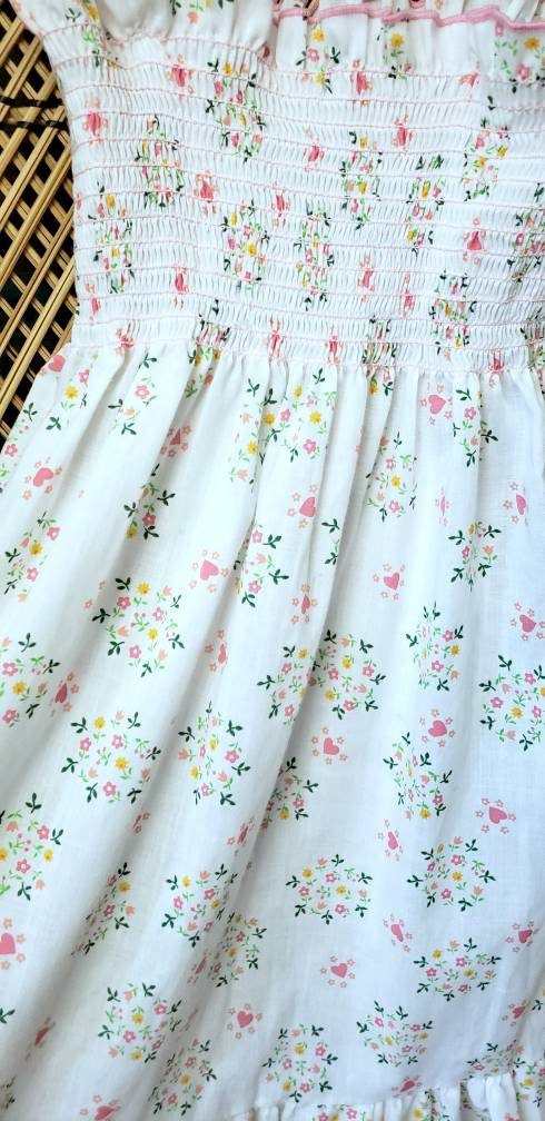 As Is 70s Heart and Floral Tie-Strap Summer Dress Girls - Image 7