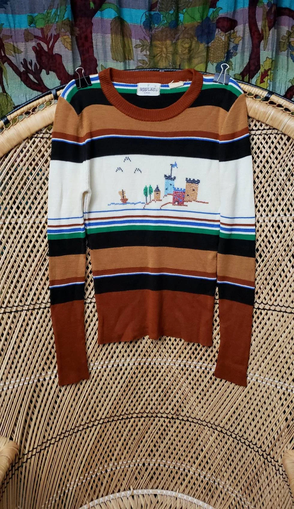 As Is 70s Sailing To Castles Knit Top by Riddles by Riddles By Elliot - Image 2
