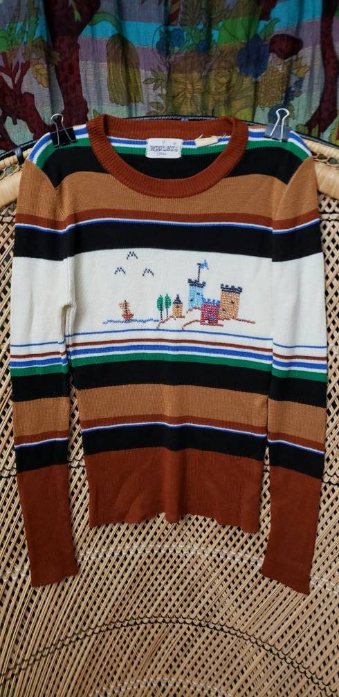 As Is 70s Sailing To Castles Knit Top by Riddles by Riddles By Elliot - Image 3