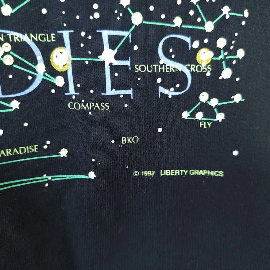 Astronomical Star Chart T-Shirt Vintage 90s Astronomy All Over Print Mens Size Medium - Image 4
