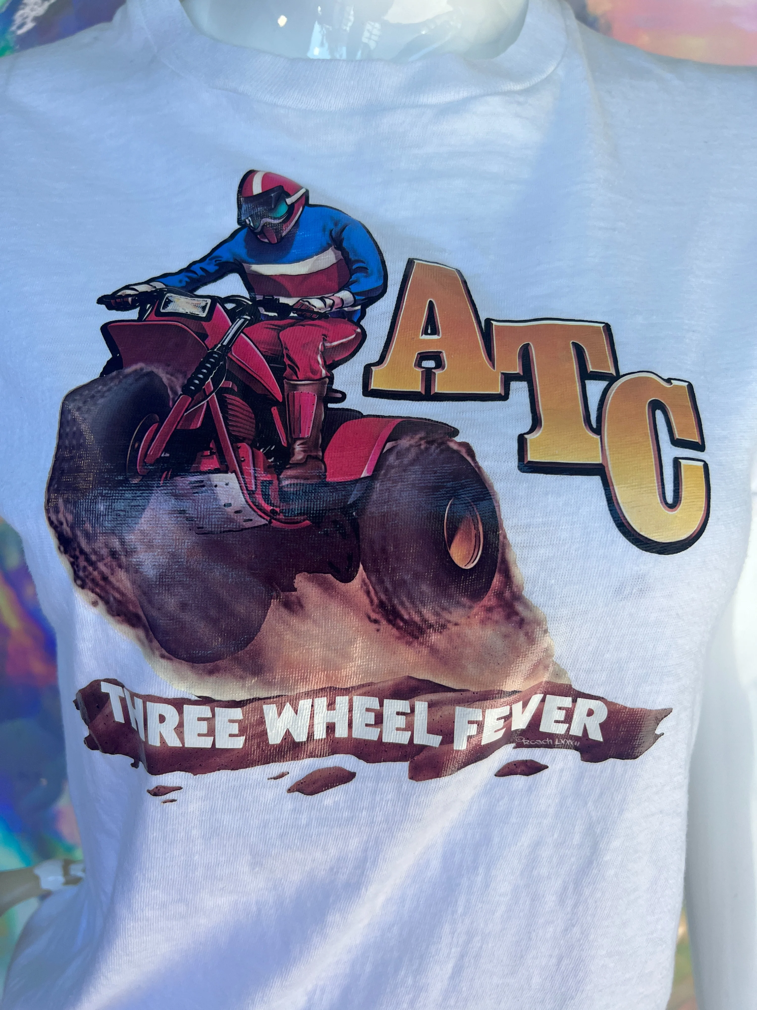 Atc Three Wheel Fever White T-Shirt by Fruit of the Loom - Image 3