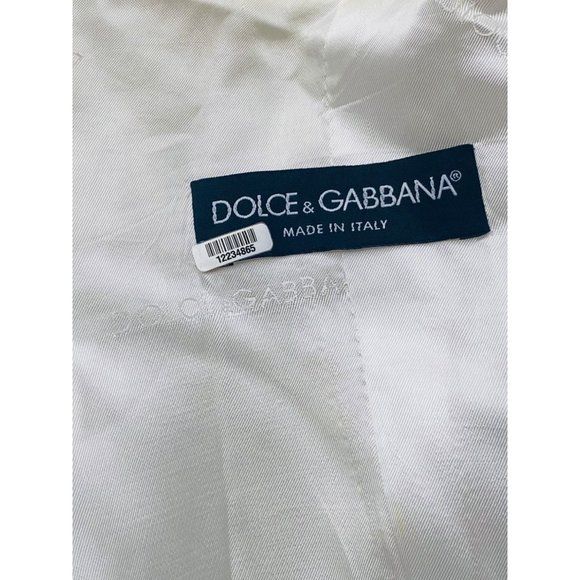 Authentic Satiny Floral Jacquard D&G Gold Logo Buttons Size 38 by Dolce And Gabanna - Image 11