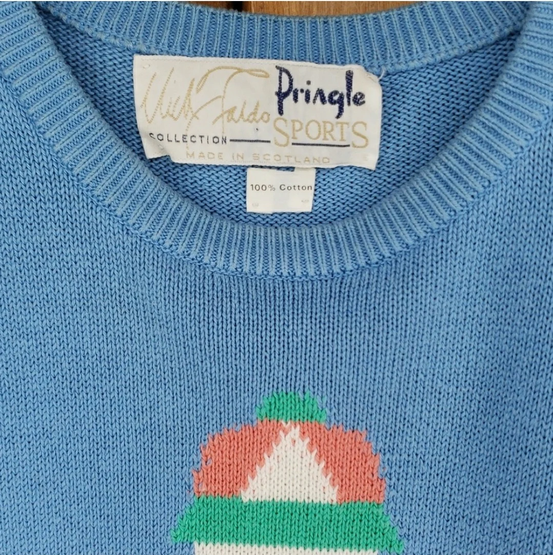 Baby Blue Golf Player Knit Sweater  by Nick Faldo Pringle - Image 3
