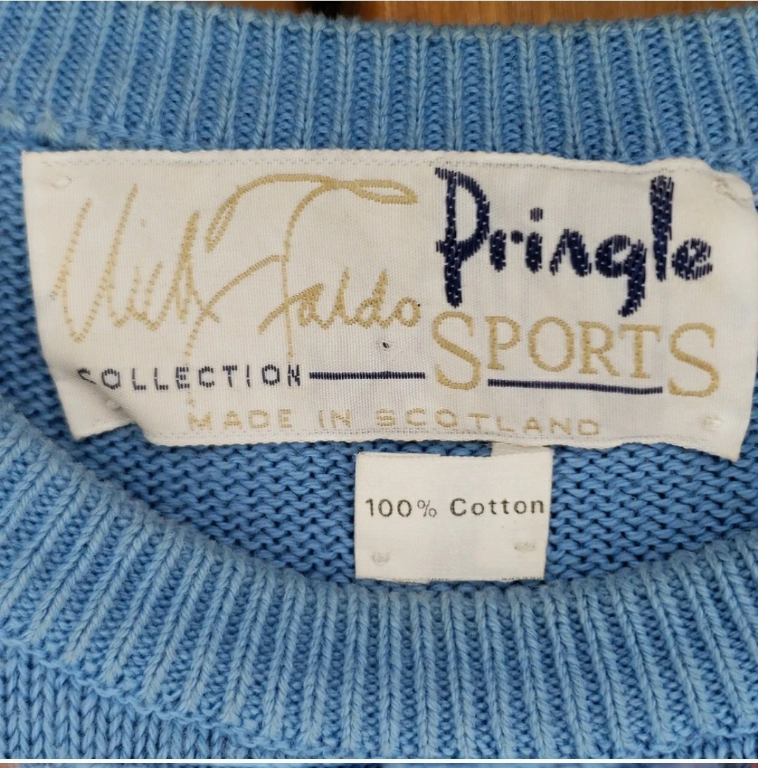 Baby Blue Golf Player Knit Sweater  by Nick Faldo Pringle - Image 4