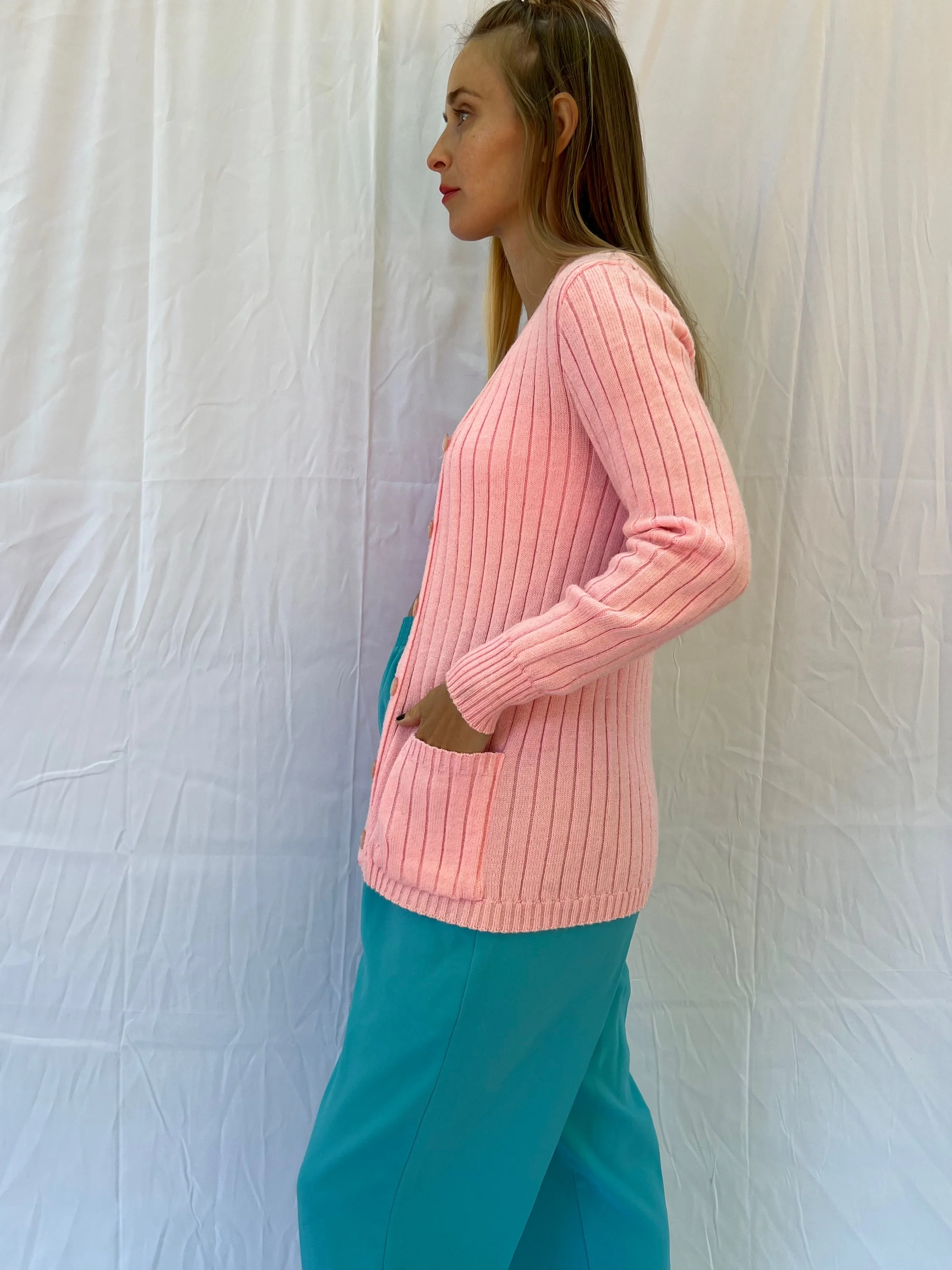 Baby Pink Sweater Cardigan - Image 2