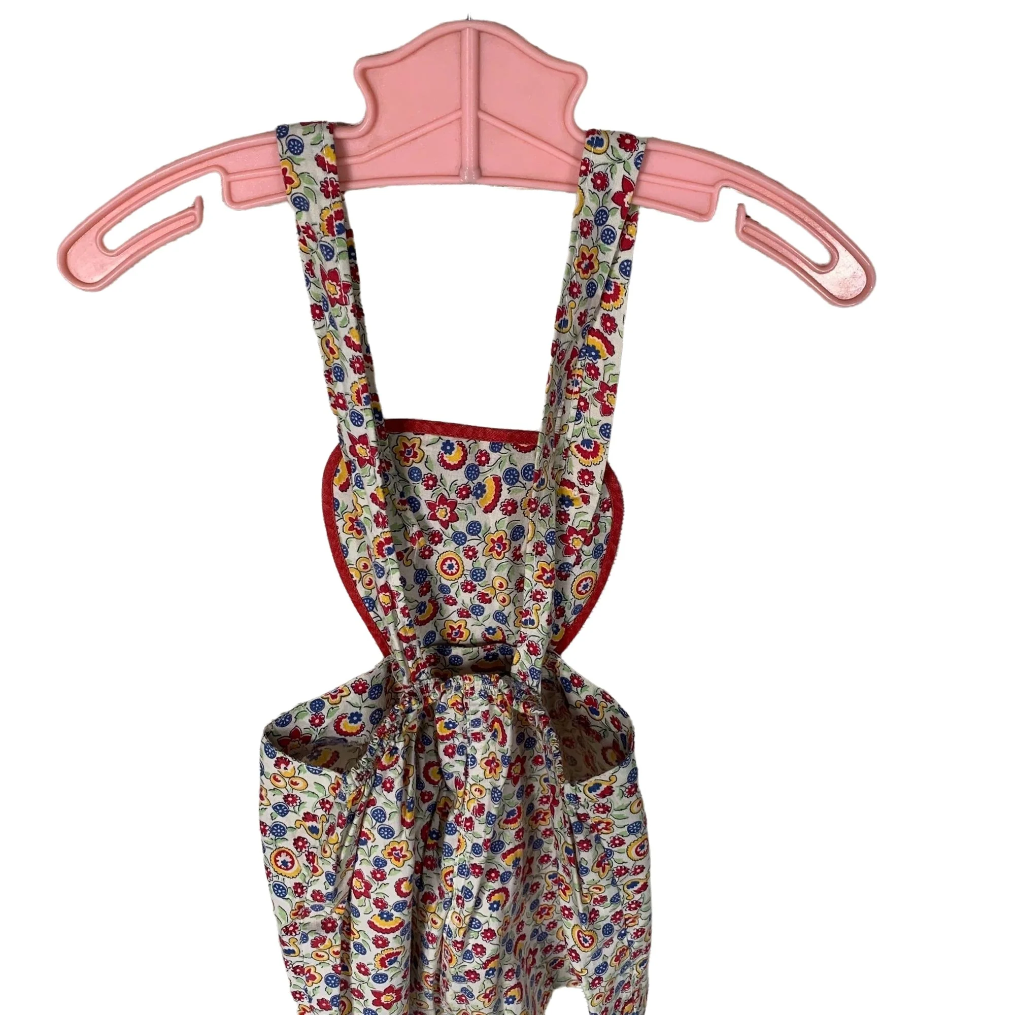 Baby Sized Floral Print Heart Bib Romper - Image 3