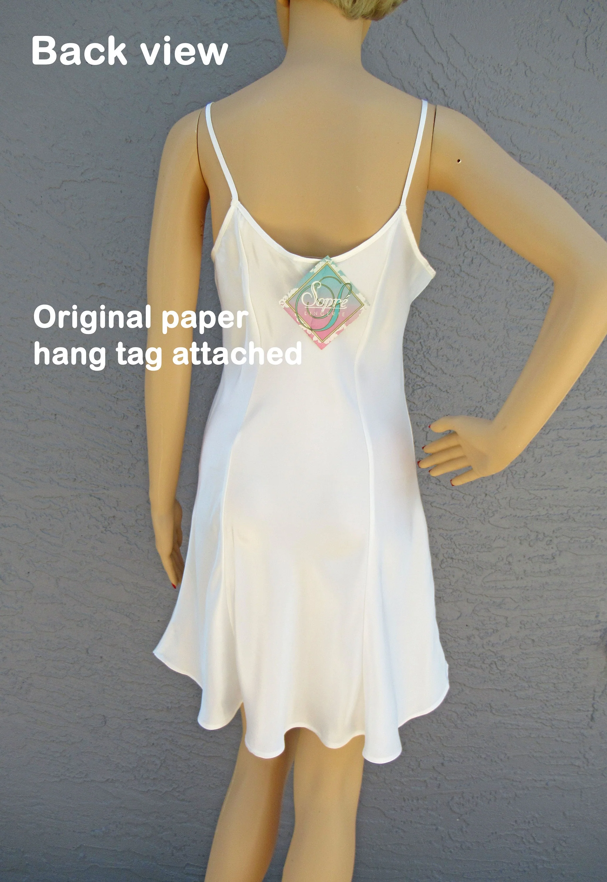Babydoll Gown Sopre White Polyester Honeymoon Ready Small Sheer Inserts At Bodice and Hem Made In Philippines by Sopre - Image 10
