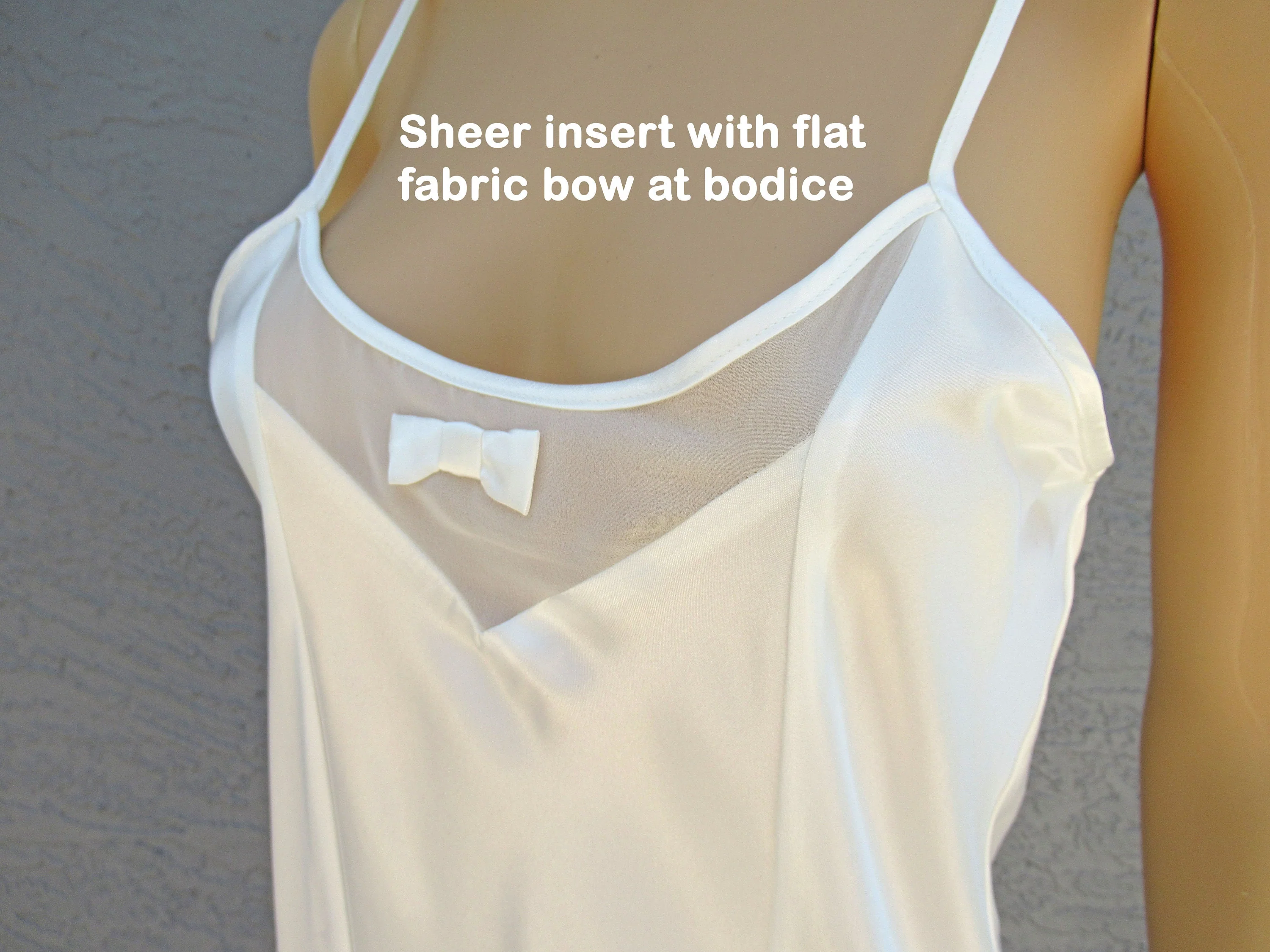 Babydoll Gown Sopre White Polyester Honeymoon Ready Small Sheer Inserts At Bodice and Hem Made In Philippines by Sopre - Image 6