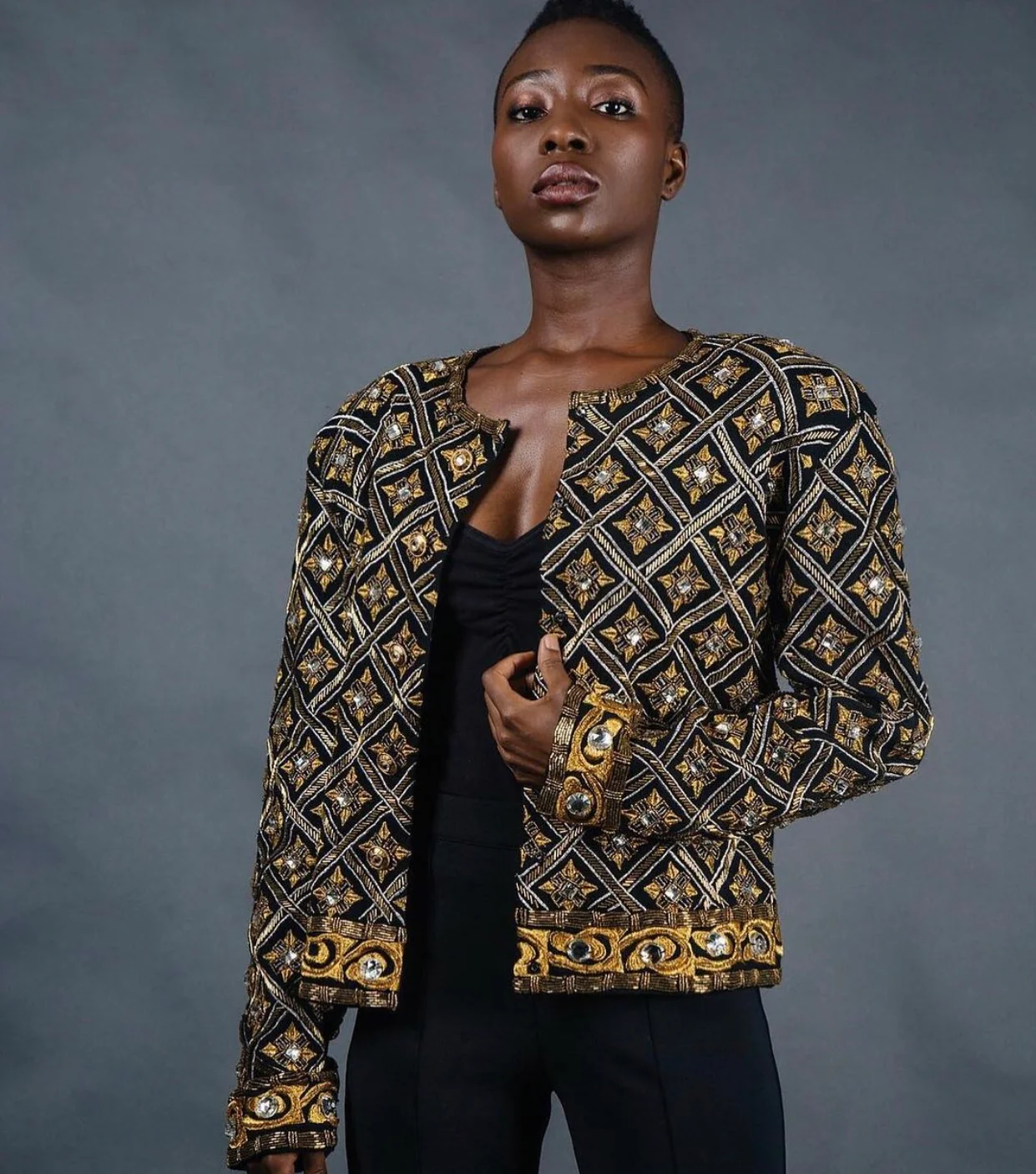 Bad And Beaded Heavily Embroidered Jacket - Image 2
