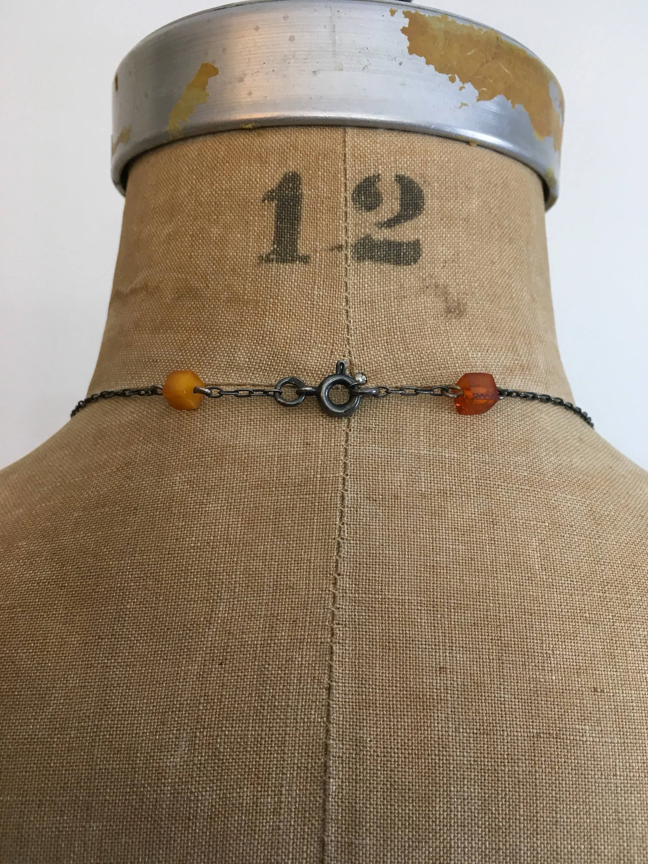 Baltic Egg Yolk Butterscotch Amber Bib Necklace - Image 3